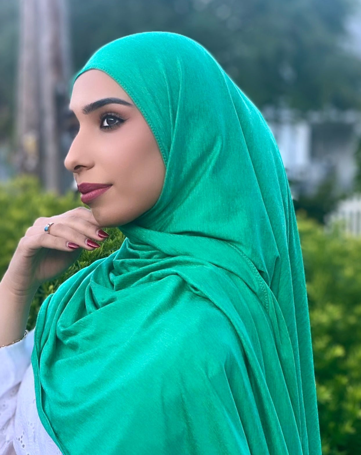 Performance Jersey Hijab: Clover Green