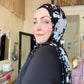 Printed Jersey Hijab: Rorschach Retro Inkblot