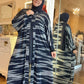 Nour Oversized Abaya - Blue Lightning