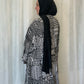 Nour Oversized Abaya - Alabaster Burnout