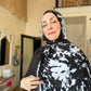 Printed Jersey Hijab: Rorschach Retro Inkblot