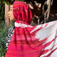 Chiffon Hijab: Red White Fade