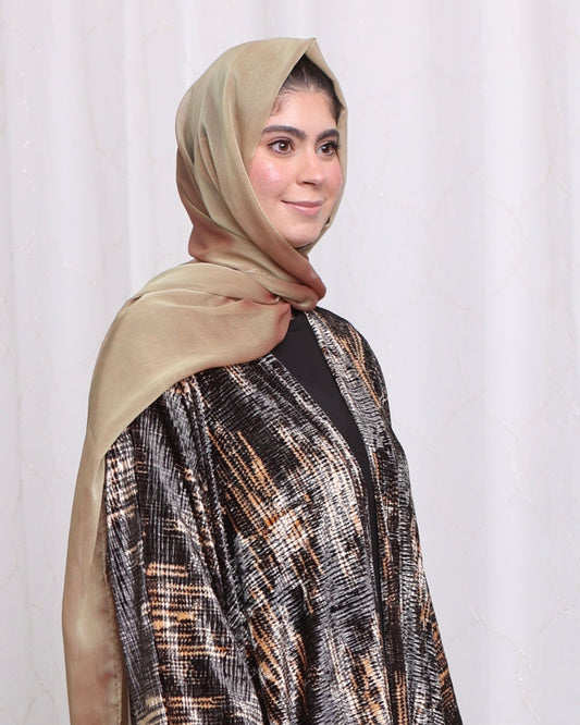 Iridescent Chiffon Hijab: Golden