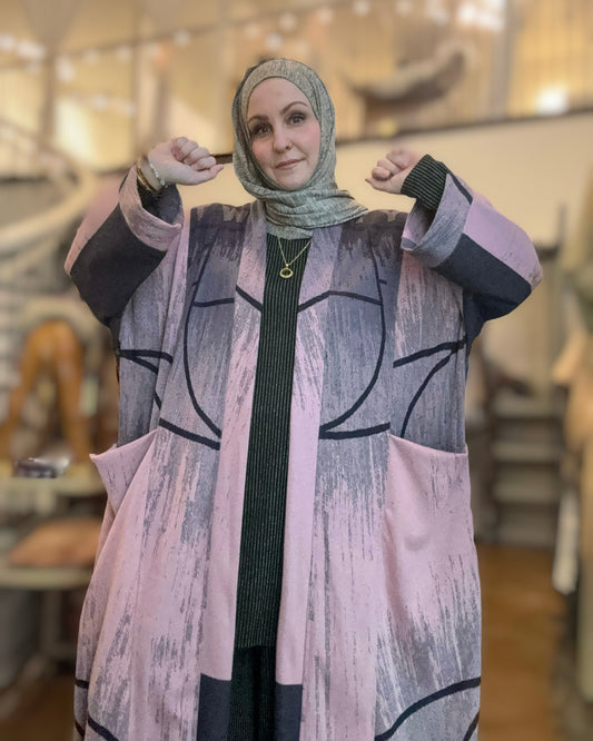 Pocket Anorak Sweater Abaya - Courtside