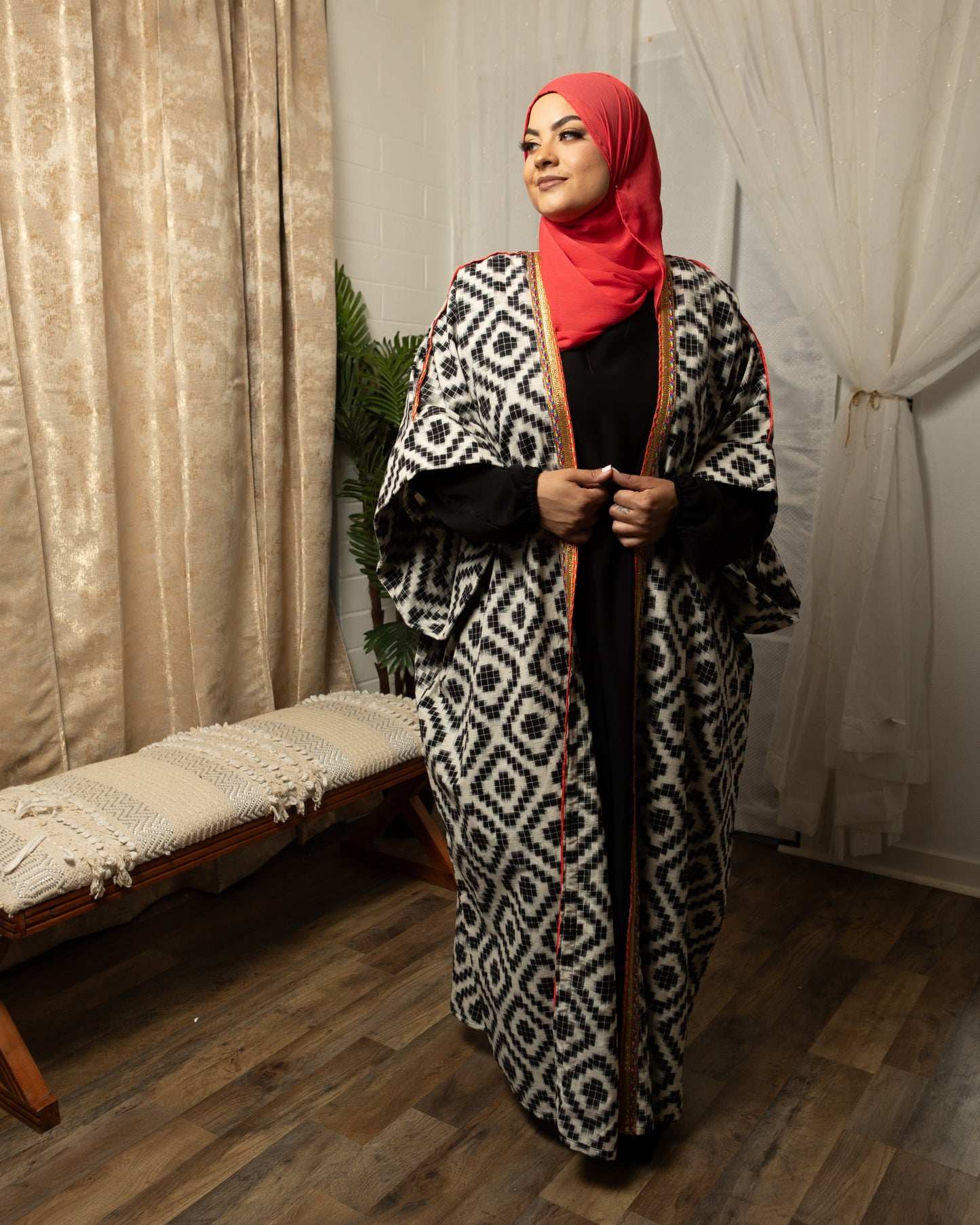 MC Woven Bisht: Desert Ikat