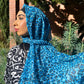Chiffon Hijab: Blue Diamond Leopard