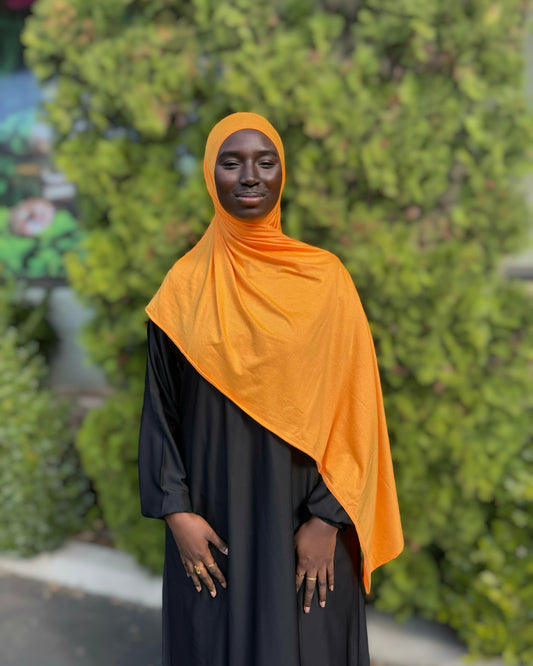 Performance Jersey Hijab: Tangerine