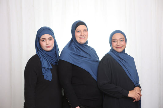 Jersey Hijab: Prussian Blue