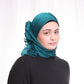 Iridescent Chiffon Hijab: Emerald