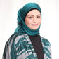 Iridescent Chiffon Hijab: Emerald