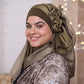 Iridescent Chiffon Hijab: Moss