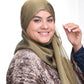 Iridescent Chiffon Hijab: Moss