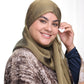 Iridescent Chiffon Hijab: Moss