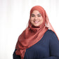 Iridescent Chiffon Hijab: Burnt Sienna
