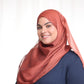 Iridescent Chiffon Hijab: Burnt Sienna