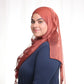 Iridescent Chiffon Hijab: Burnt Sienna