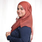 Iridescent Chiffon Hijab: Burnt Sienna