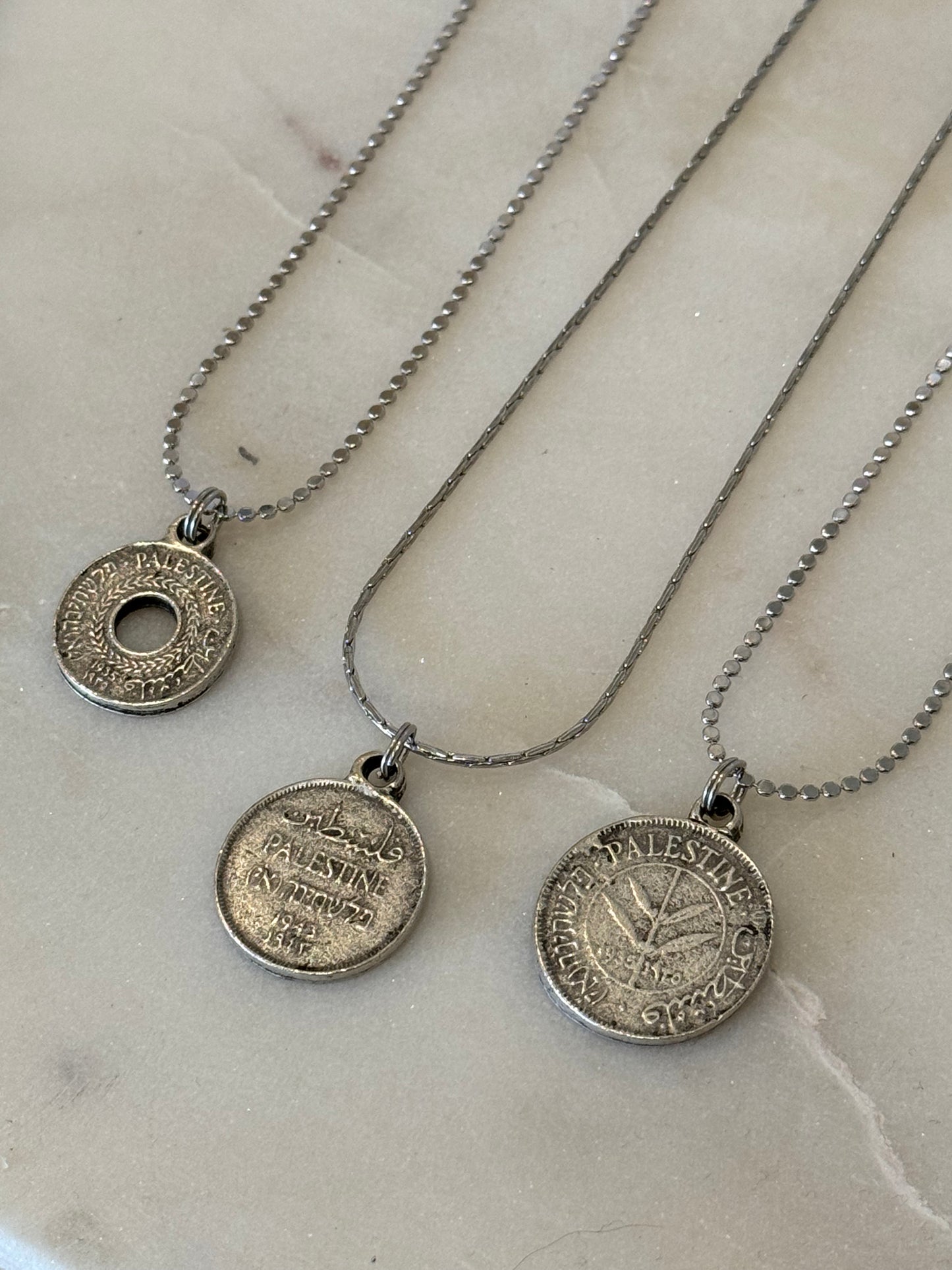 Historic Palestine Necklace: Silver Coin