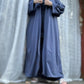 Nour Oversized Abaya - Muted Navy Blue Performance