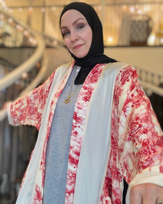 Nour Oversized Abaya - Hybrid Roses & Chiffon