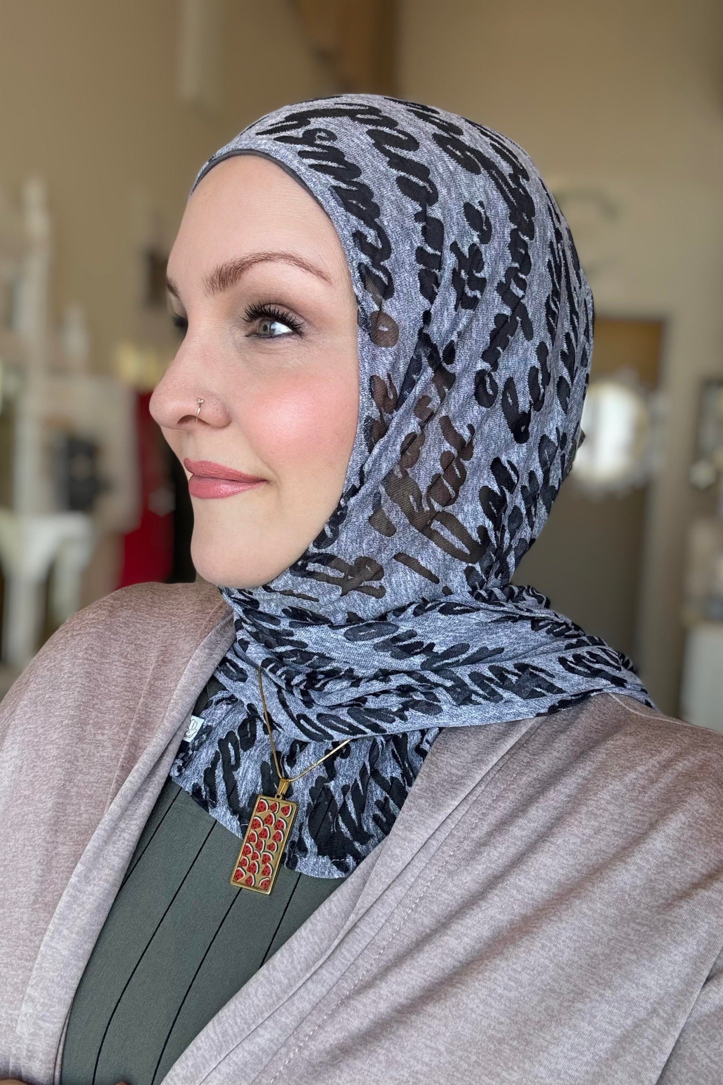 Burnout Tissue Jersey Hijab: Purposeful