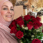 Printed Jersey Hijab: Connected Blush Hearts