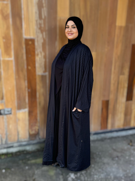 Nour Oversized Abaya - Eid Limited Edition Striped