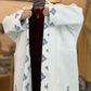 Up-cycled Pocket Anorak Abaya - Indigo Paisley