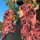 Printed Jersey Hijab: Deep Rose