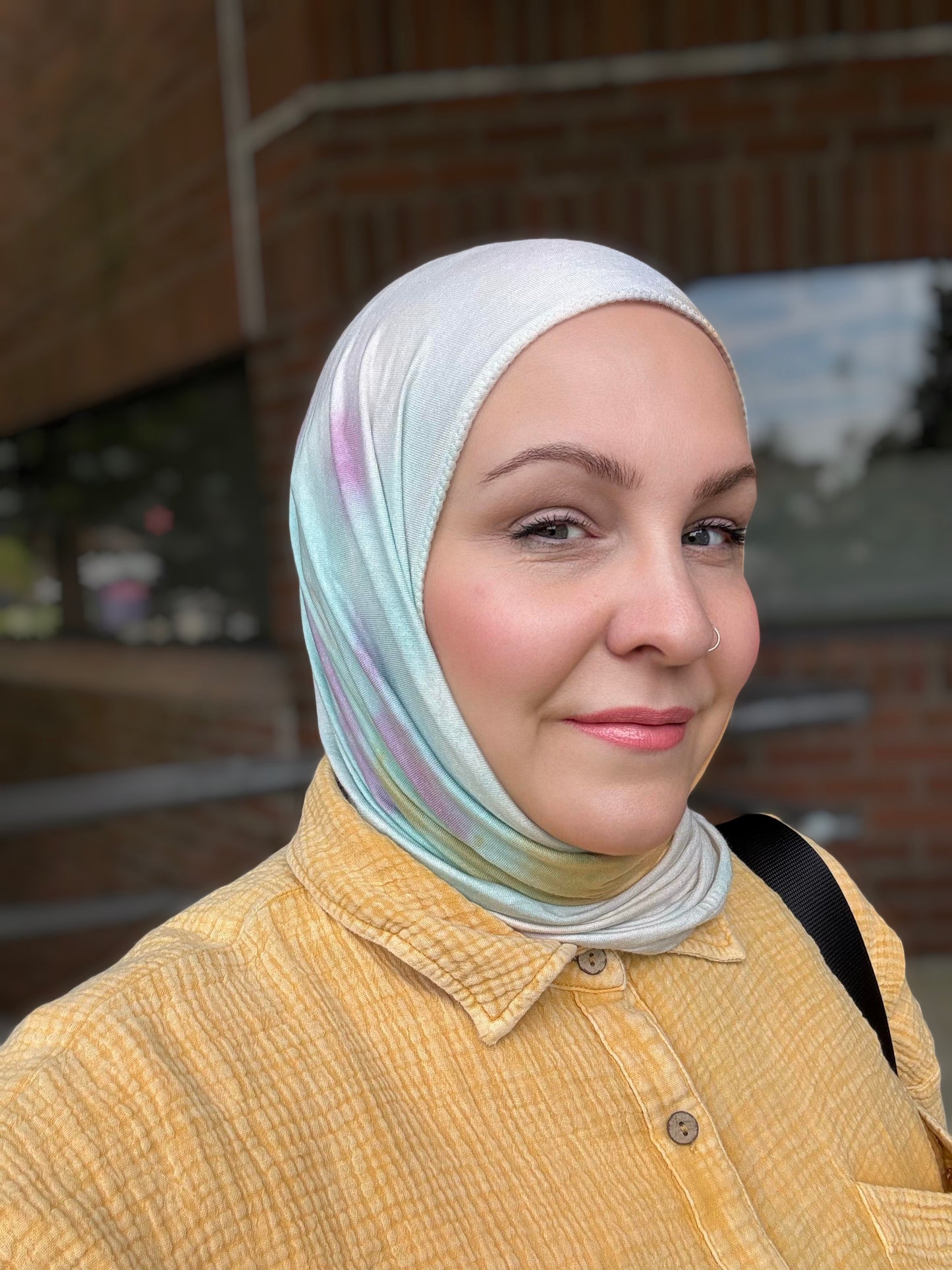 Tie Dye Jersey Hijab: Unicorn Rainbow