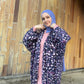 Nour Oversized Satin Abaya - Purple Ferrasha