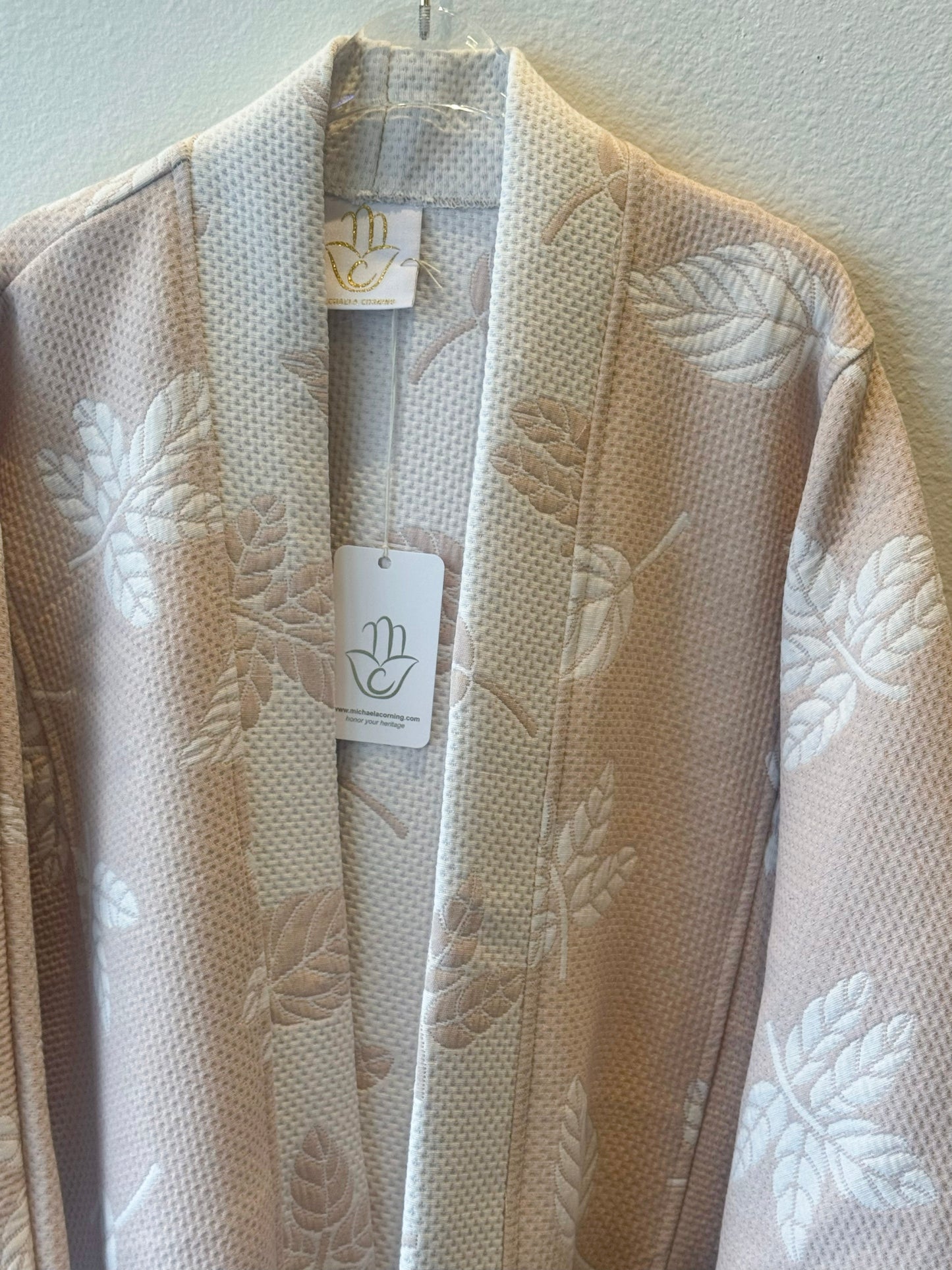 Up-cycled Pocket Anorak Abaya - Sandstone Leaves