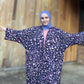 Nour Oversized Satin Abaya - Purple Ferrasha