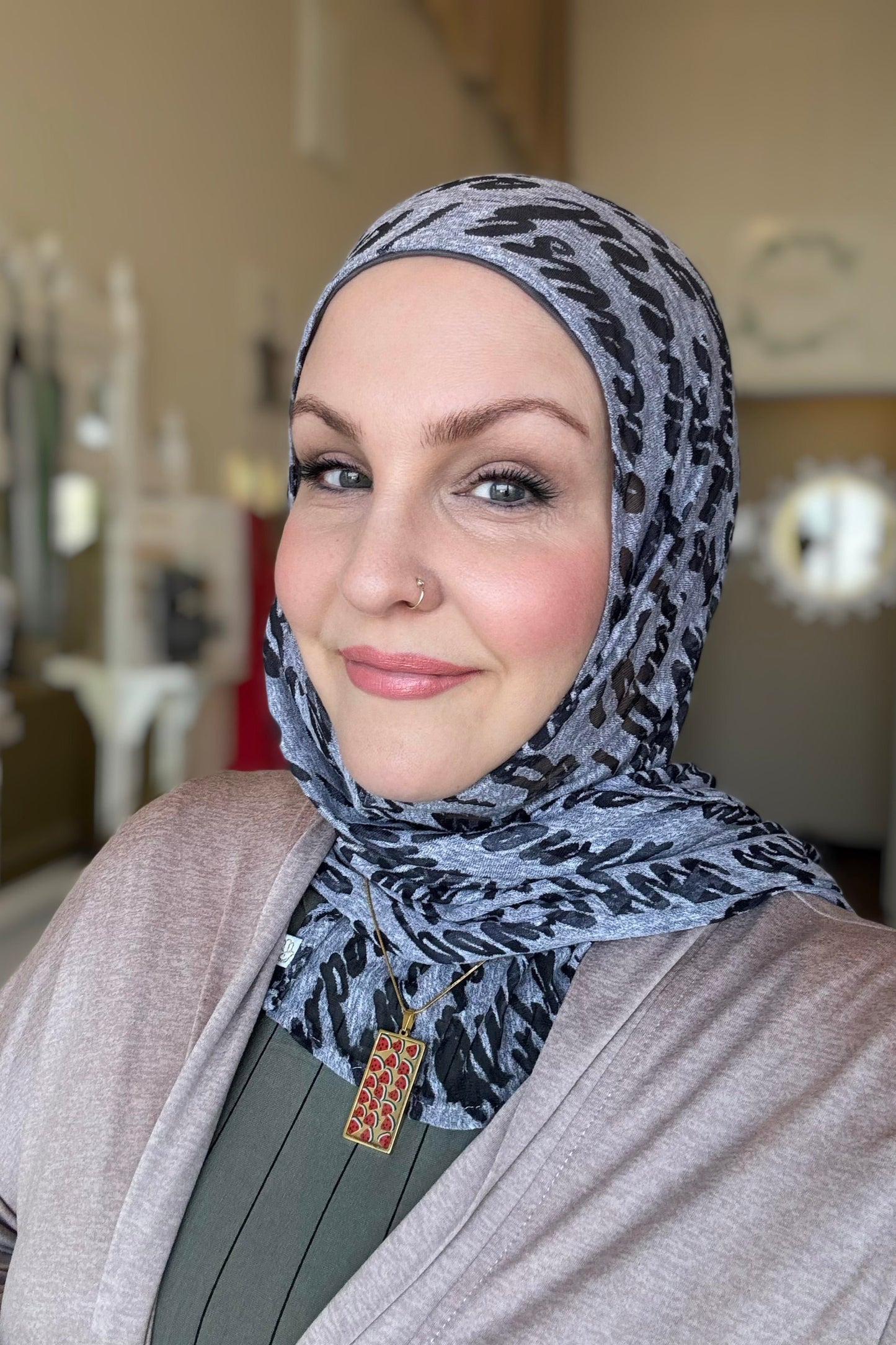 Burnout Tissue Jersey Hijab: Purposeful