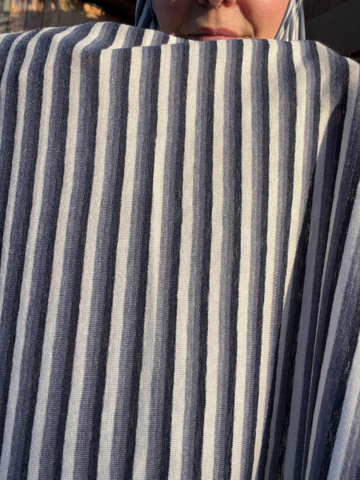 Woven Jersey Hijab: Cascadia Fogline