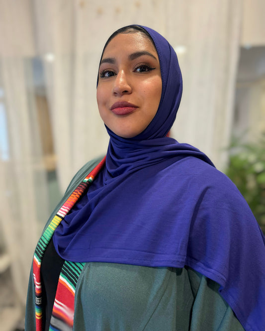 Jersey Hijab: Indigo