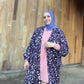 Nour Oversized Satin Abaya - Purple Ferrasha
