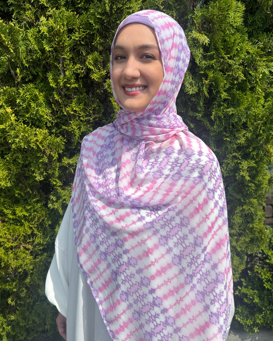 Georgette Chiffon Hijab: Lavender Halawa