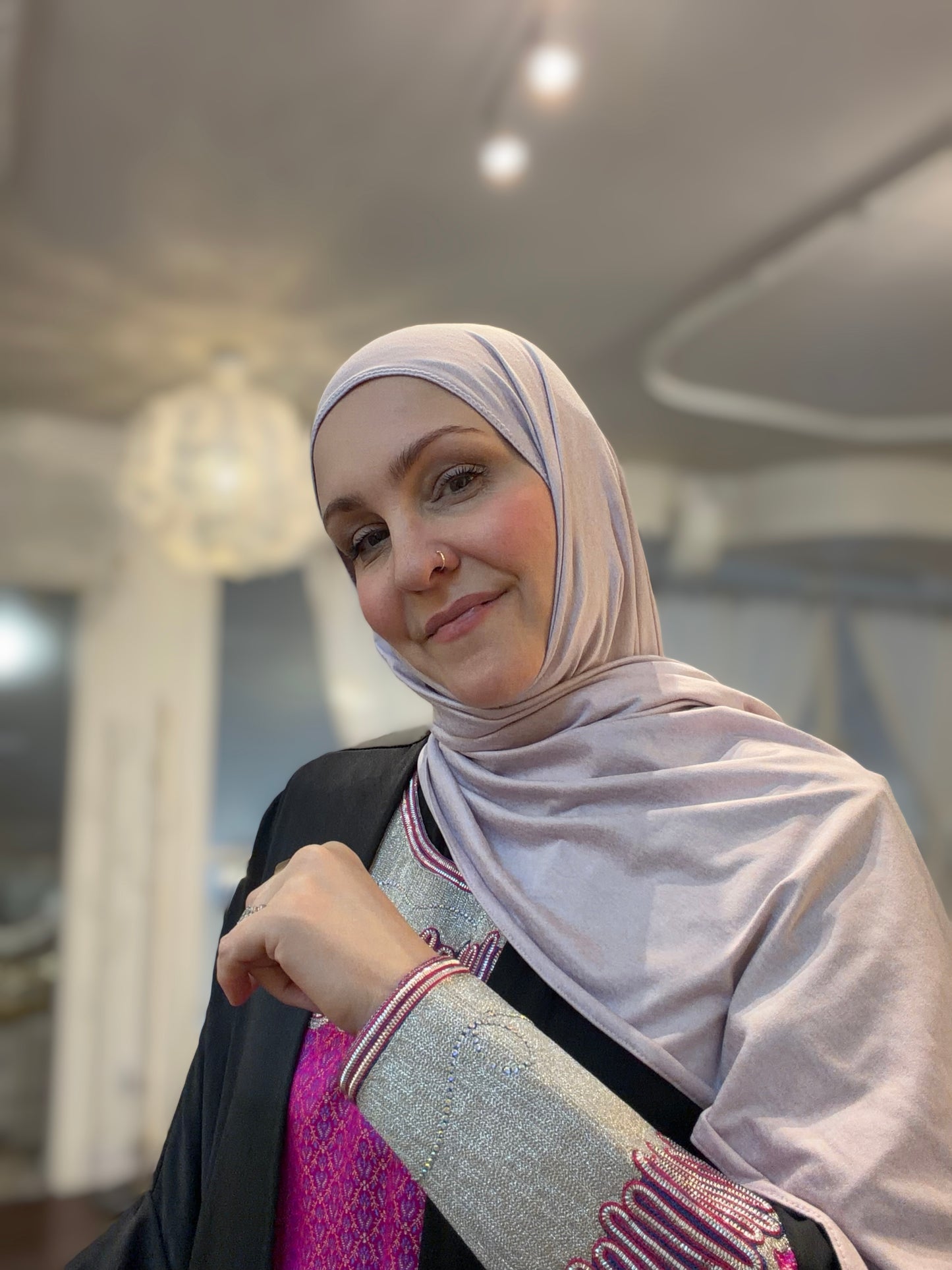 Performance Jersey Hijab: Petal Blush