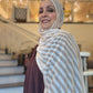 Metallic Tissue Jersey Hijab: Gilden Cream