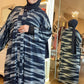 Nour Oversized Abaya - Blue Lightning