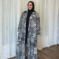 Nour Oversized Abaya - Alabaster Burnout