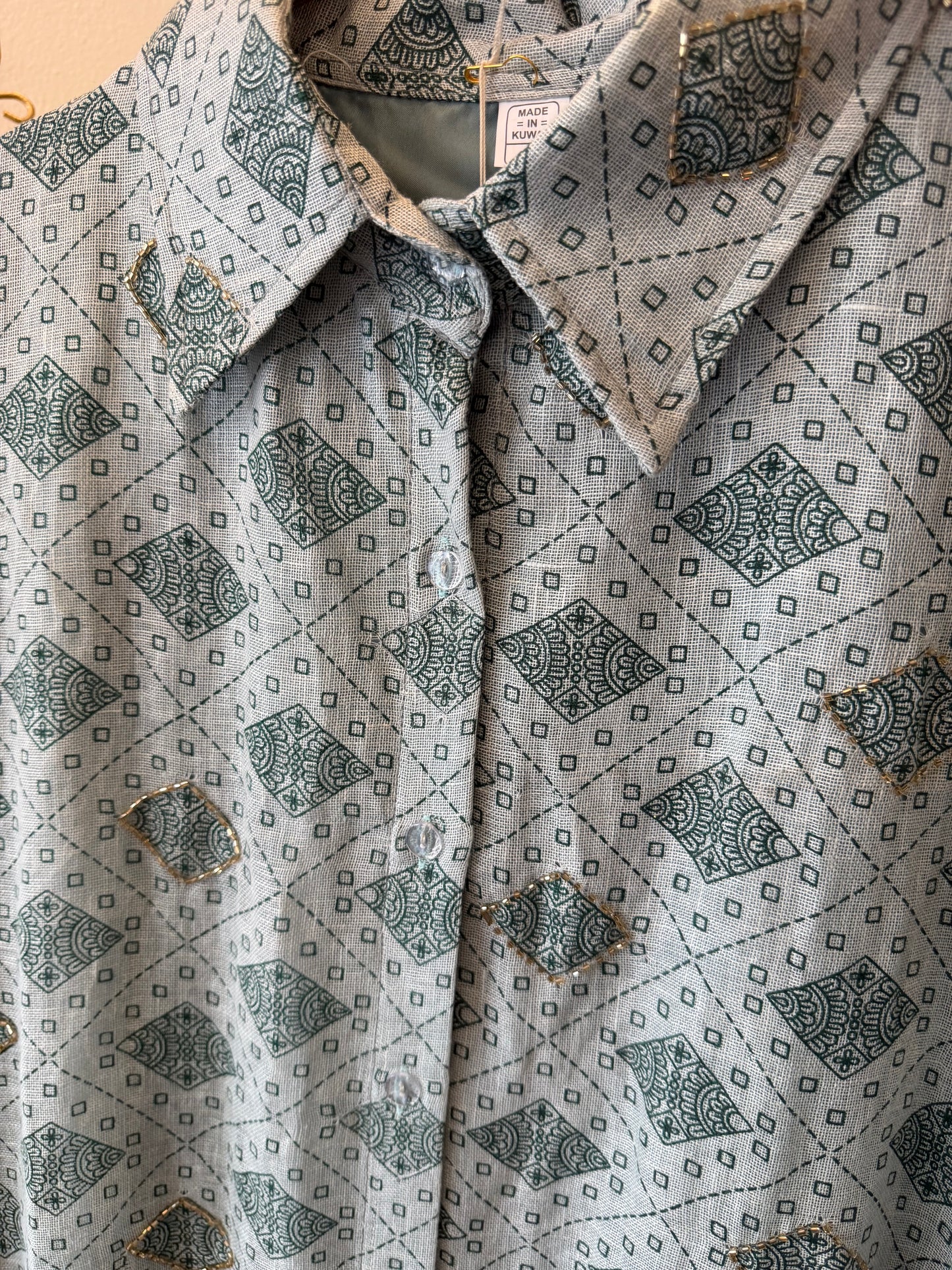 Chic Beaded Shirtdress