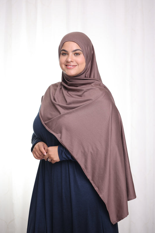 Performance Jersey Hijab: Mocha Latte