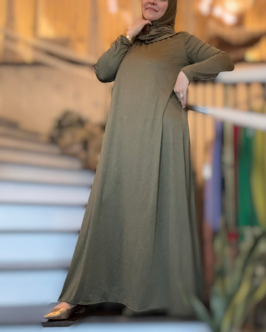 Primo Athleisure Dress - Za'atar Olive Performance Jersey
