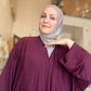 Nour Oversized Abaya - Burgundy Vino