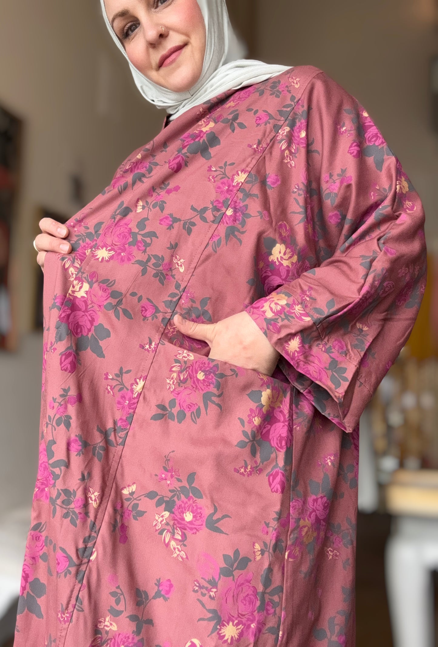 Pocket Anorak Abaya - Bloom
