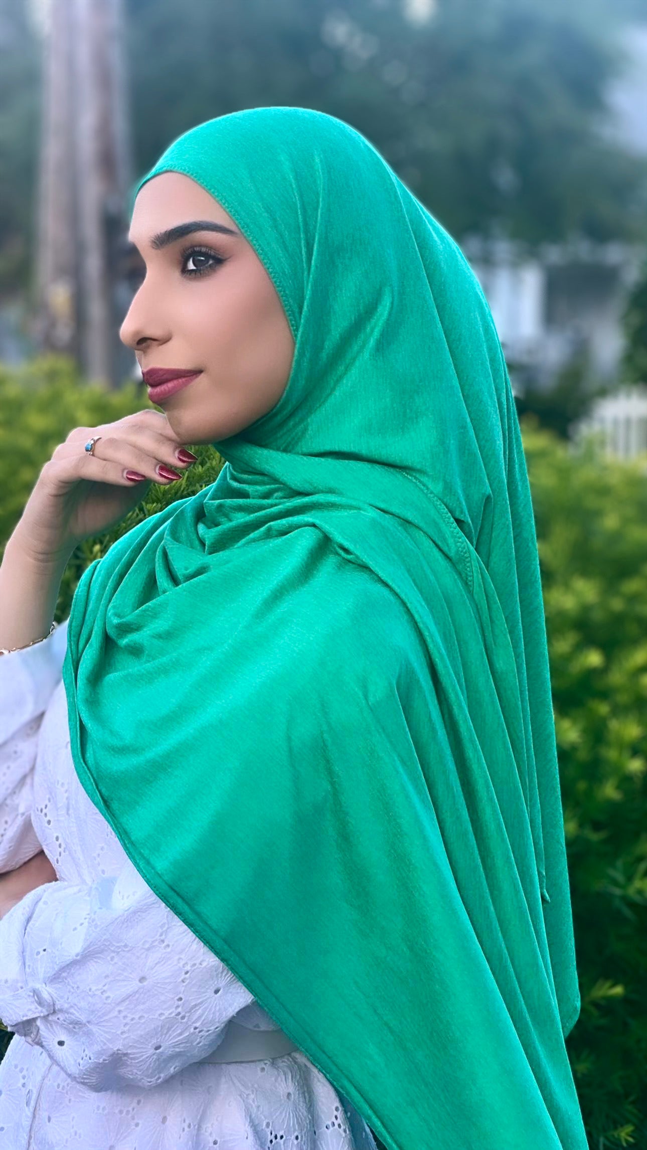 Performance Jersey Hijab: Clover Green