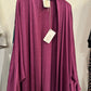 Nour Oversized Abaya - Purple Performance Jersey