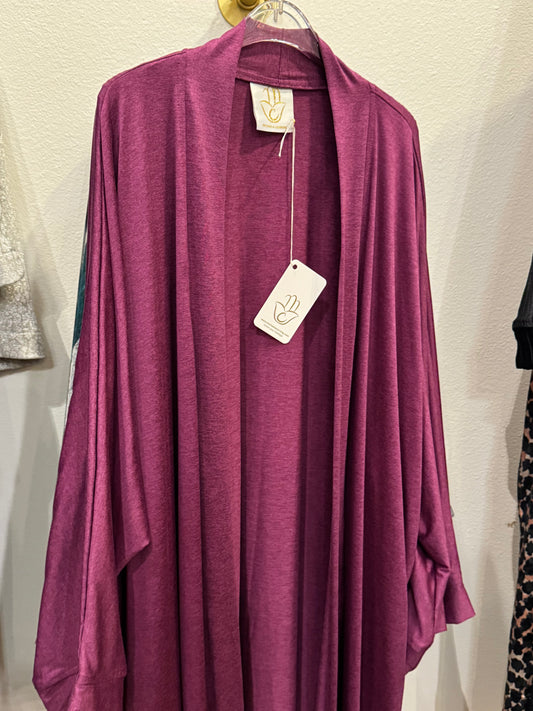 Nour Oversized Abaya - Purple Performance Jersey